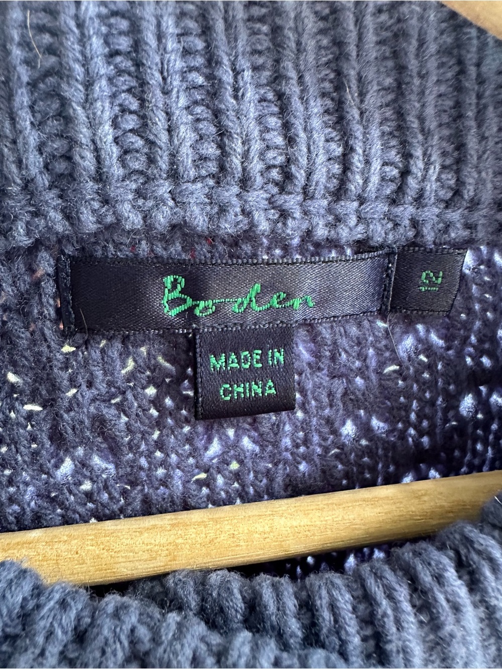 Boden Navy Blue Button-Up Knit Cardigan 100% Wool - Picture 4 of 6